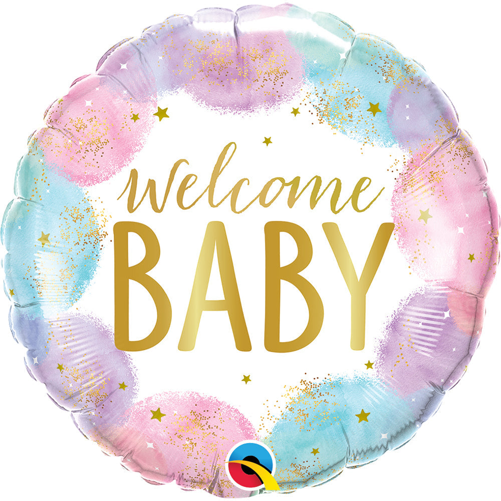 18 inch WELCOME BABY WATERCOLOR