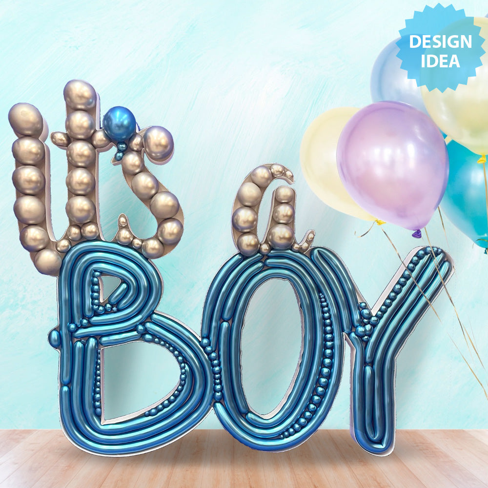 59 inch SCRIPT IT'S A BOY MOSAIC FRAME