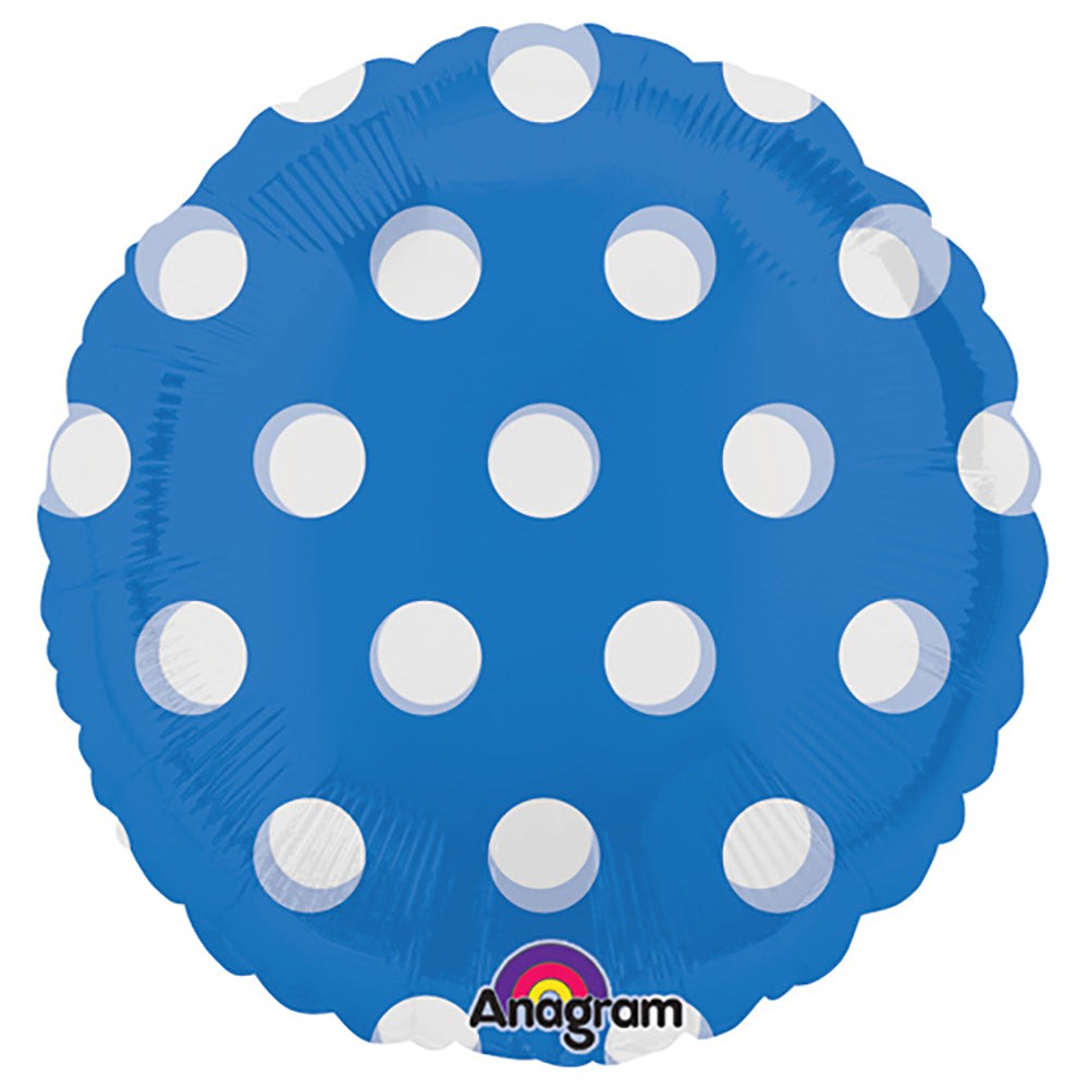 18 inch CIRCLE- DOTS BLUE