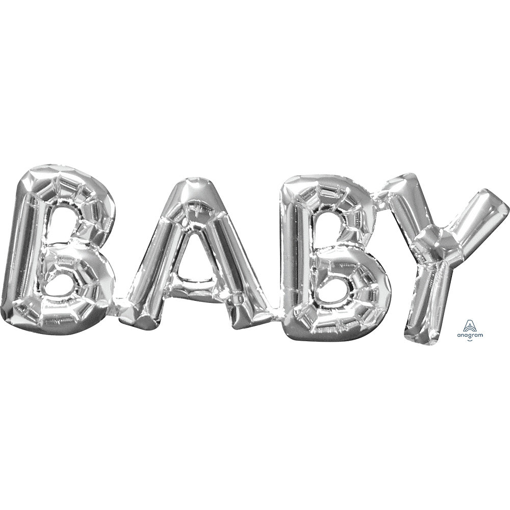 26″ BLOCK PHRASE: "BABY" - SILVER (AIR-FILL ONLY)