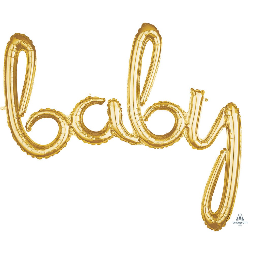 39″ SCRIPT PHRASE: "BABY" - GOLD (AIR-FILL ONLY)