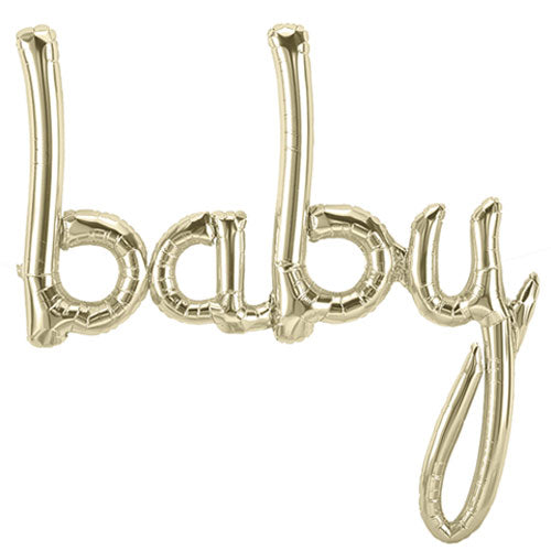 46 inch BABY SCRIPT - WHITE GOLD (AIR-FILL ONLY)