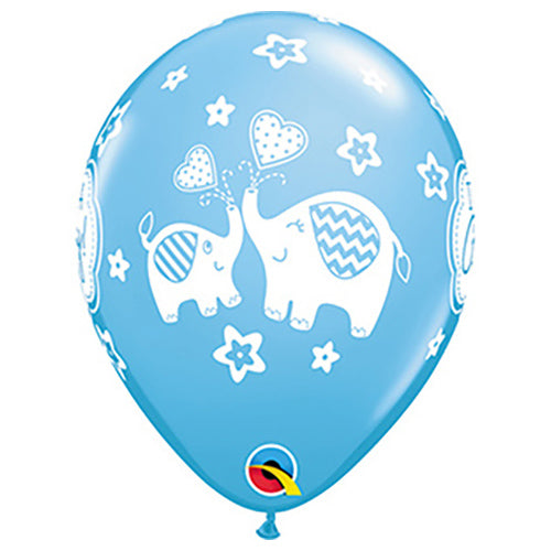 11 inch IT'S A BOY ELEPHANTS - PALE BLUE