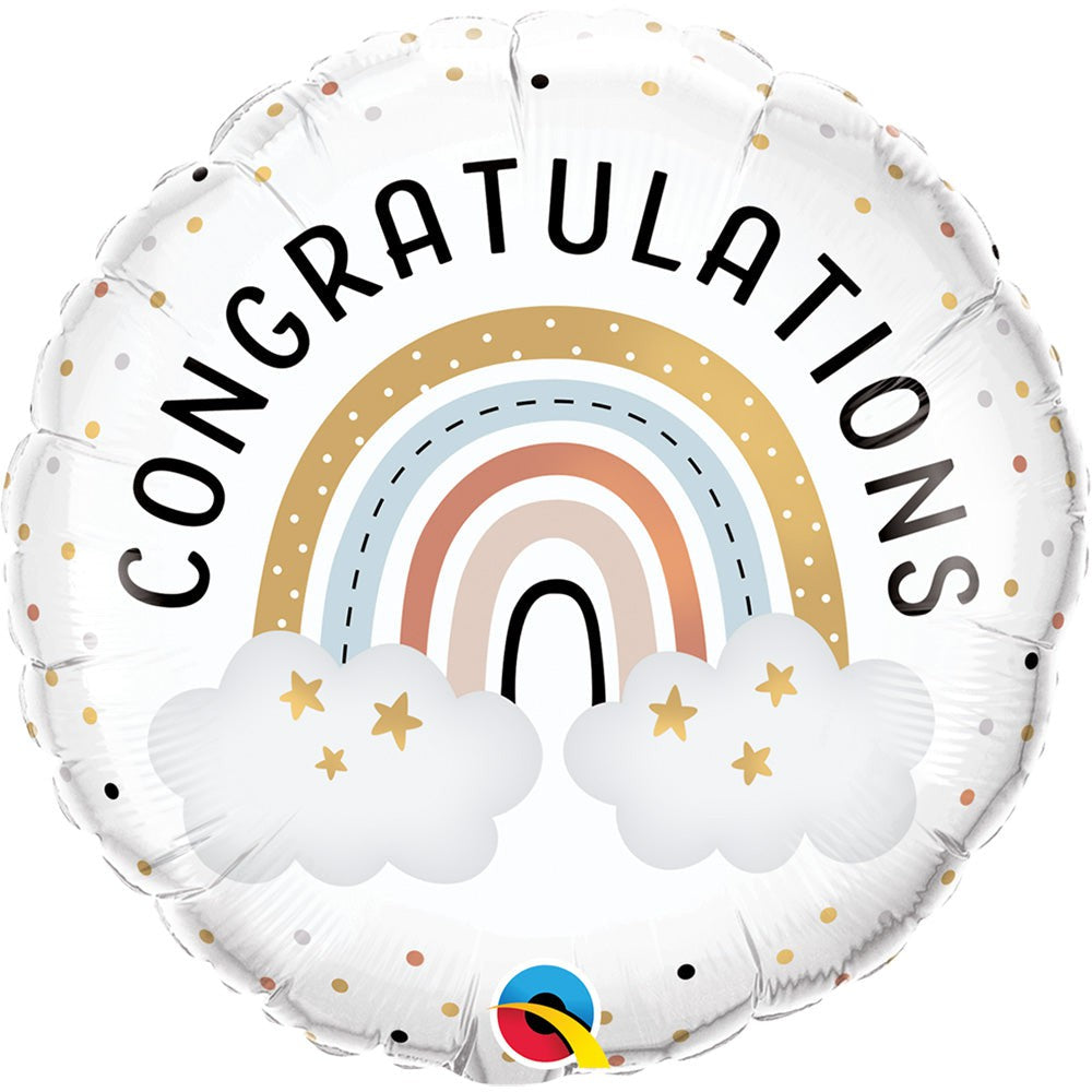 18 inch CONGRATULATIONS BOHO RAINBOW