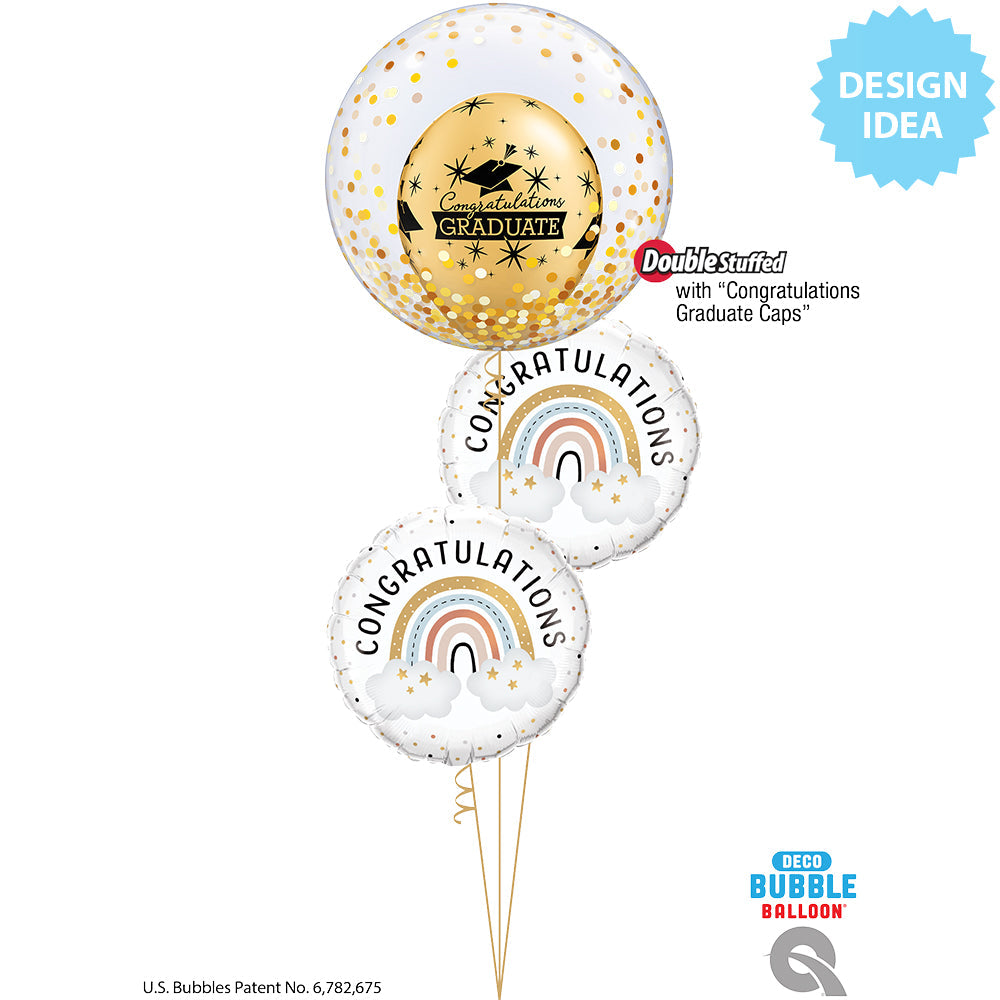18 inch CONGRATULATIONS BOHO RAINBOW