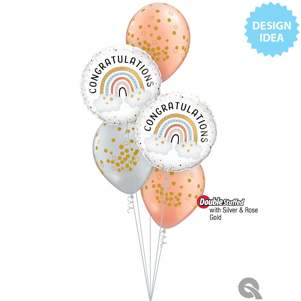 18 inch CONGRATULATIONS BOHO RAINBOW