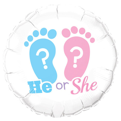 18 inch HE OR SHE? FOOTPRINTS