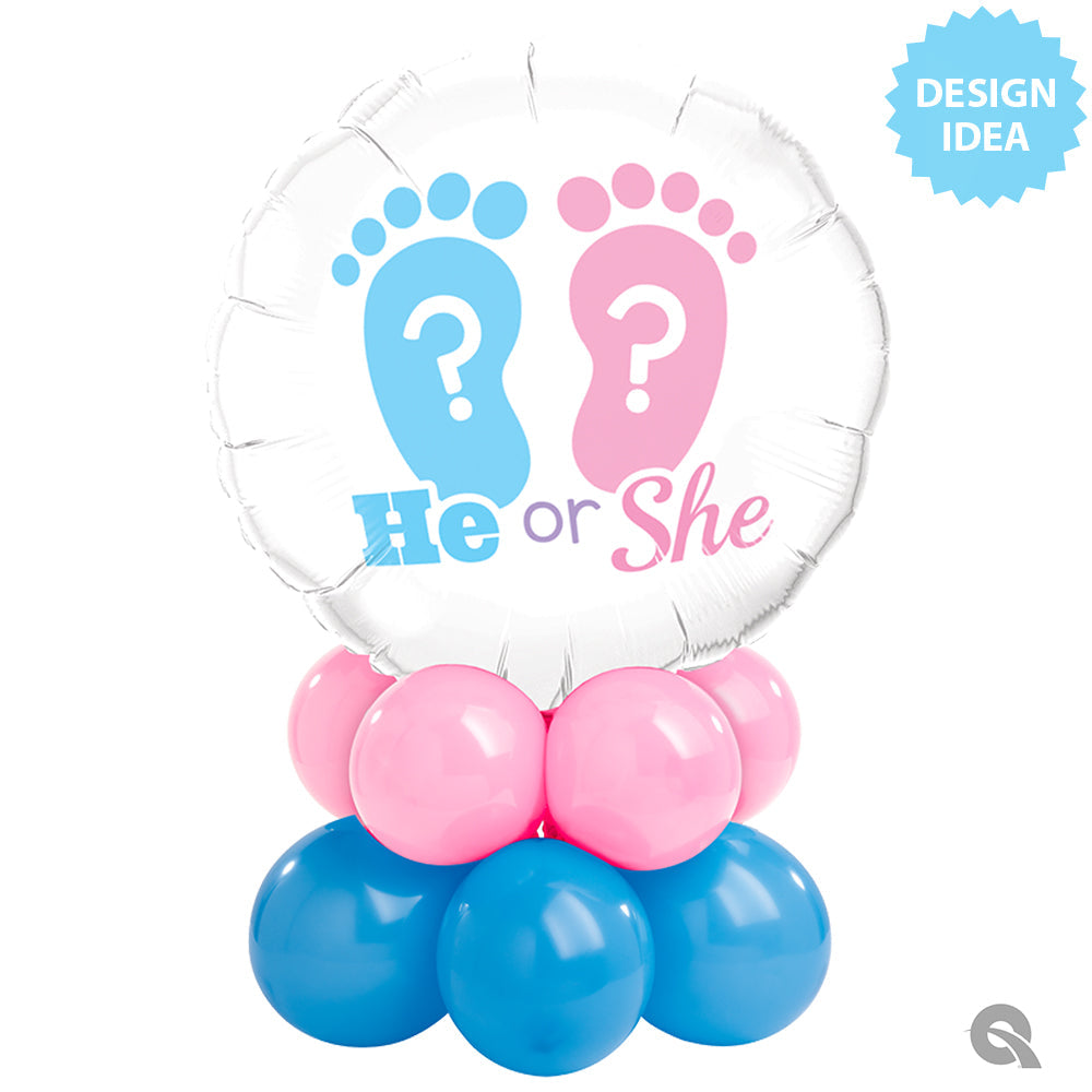 18 inch HE OR SHE? FOOTPRINTS
