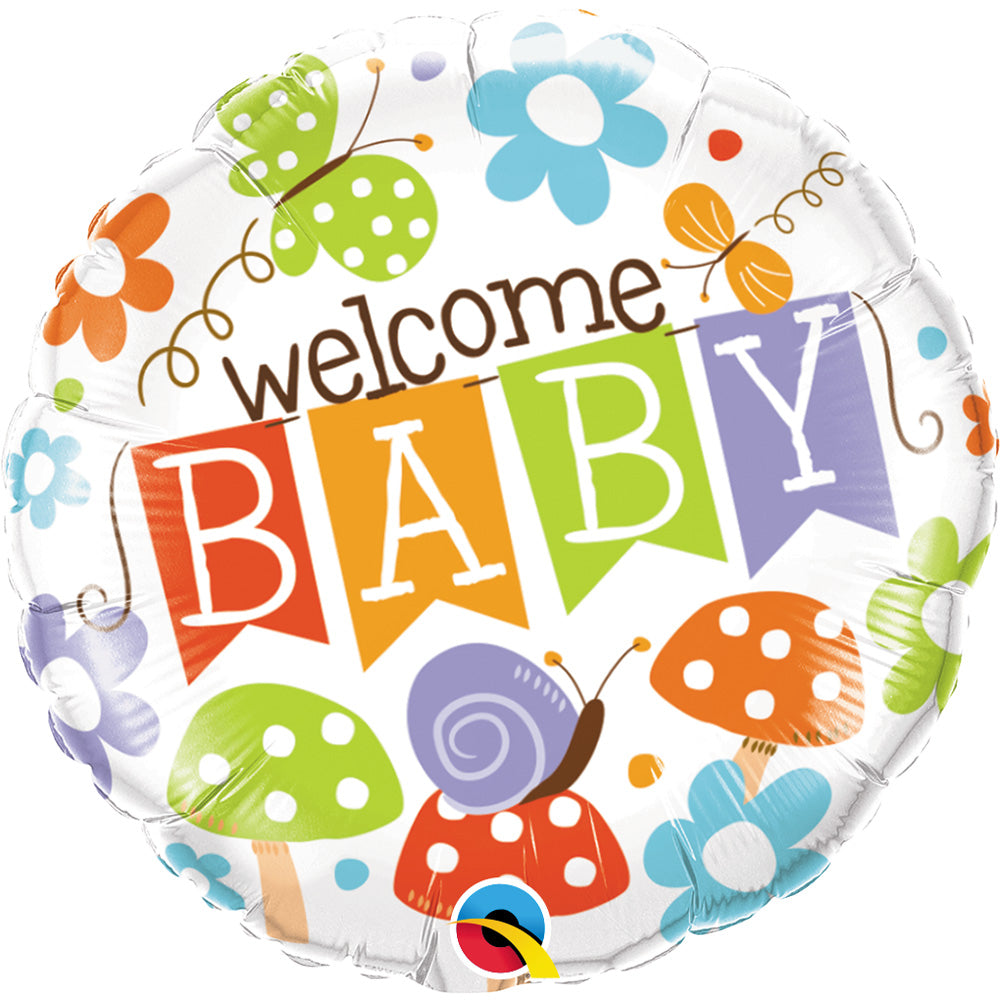 18 inch WELCOME BABY BANNER GARDEN
