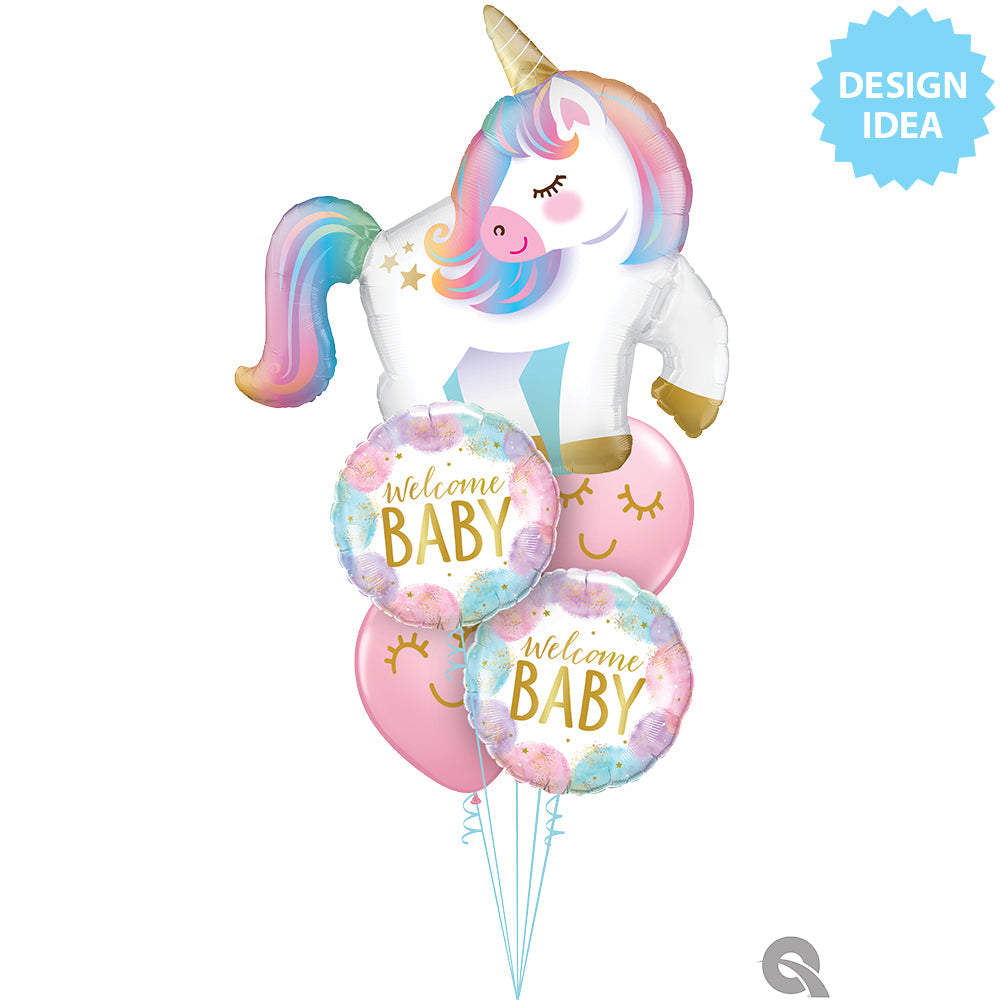 18 inch WELCOME BABY WATERCOLOR