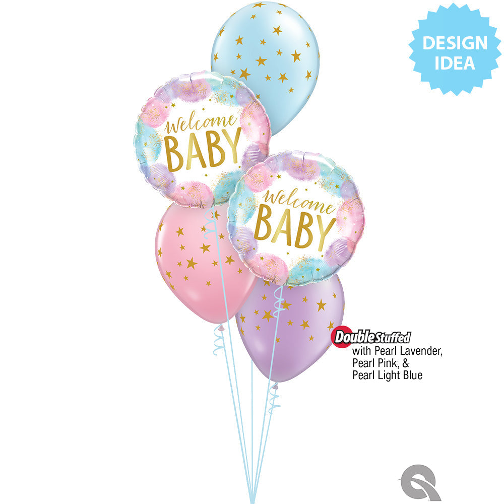 18 inch WELCOME BABY WATERCOLOR