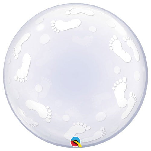 24" DECO BUBBLE - BABY FOOTPRINTS