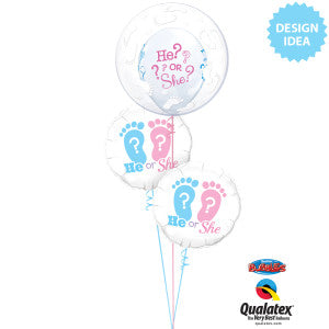 24" DECO BUBBLE - BABY FOOTPRINTS