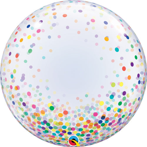 24 inch DECO BUBBLE - COLORFUL CONFETTI DOTS