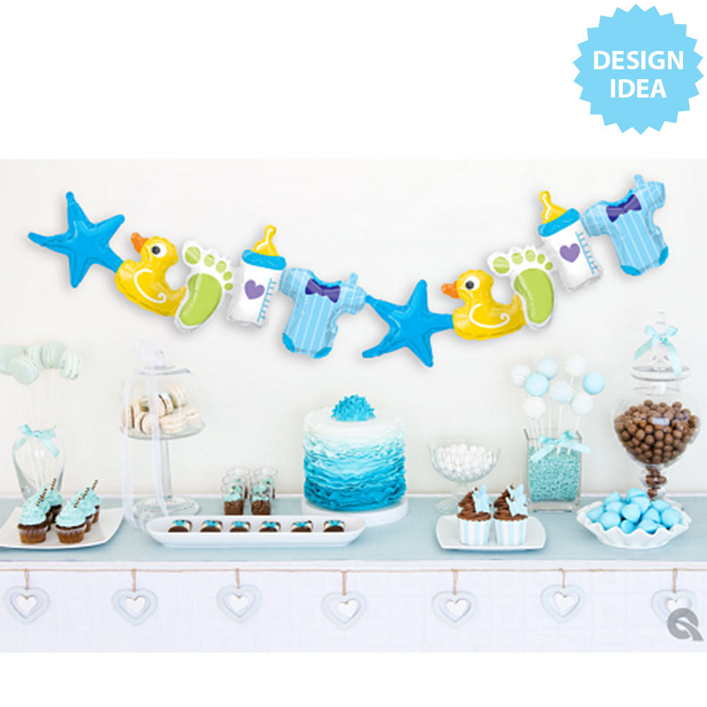 41 inch BABY BOY GARLAND (AIR-FILL ONLY)